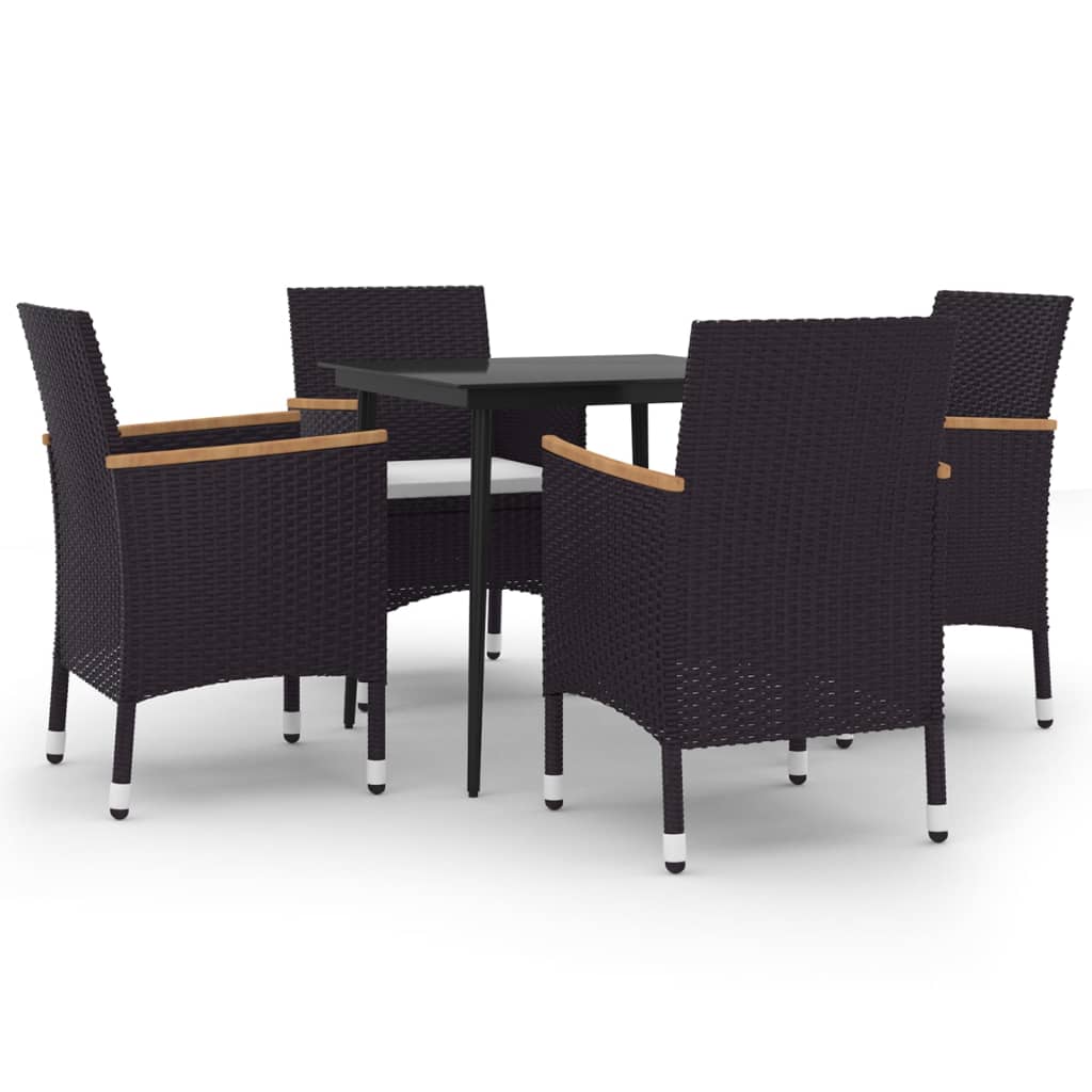 8720286917565_a_en_hd_1 vidaXL 5 Piece Garden Dining Set with Cushions Poly Rattan and Glass - Image 2