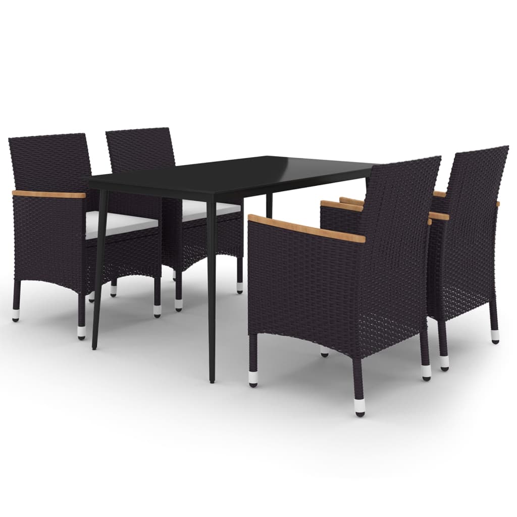 8720286917572_a_en_hd_1 vidaXL 5 Piece Garden Dining Set with Cushions Poly Rattan and Glass - Image 2