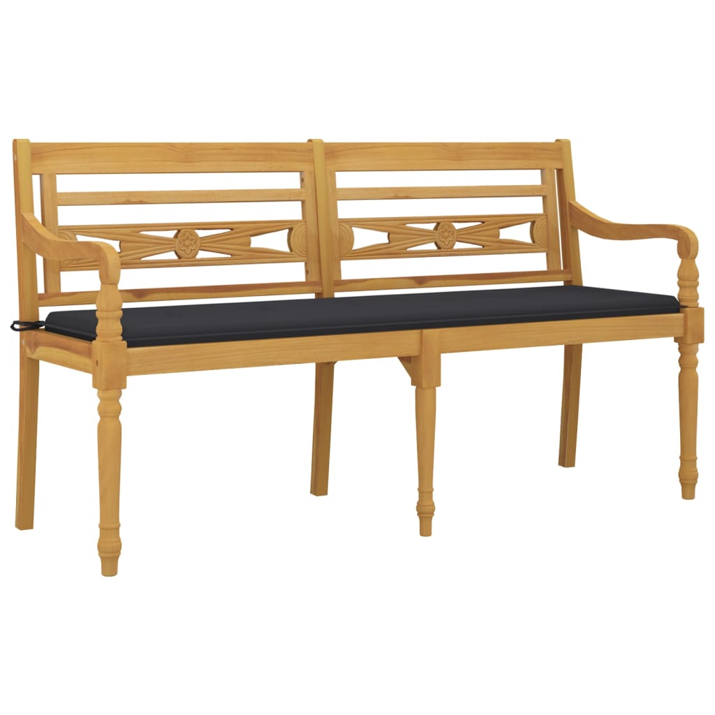 8720286918562_g_en_hd_1 vidaXL Batavia Bench with Anthracite Cushion 150 cm Solid Wood Teak - Image 3