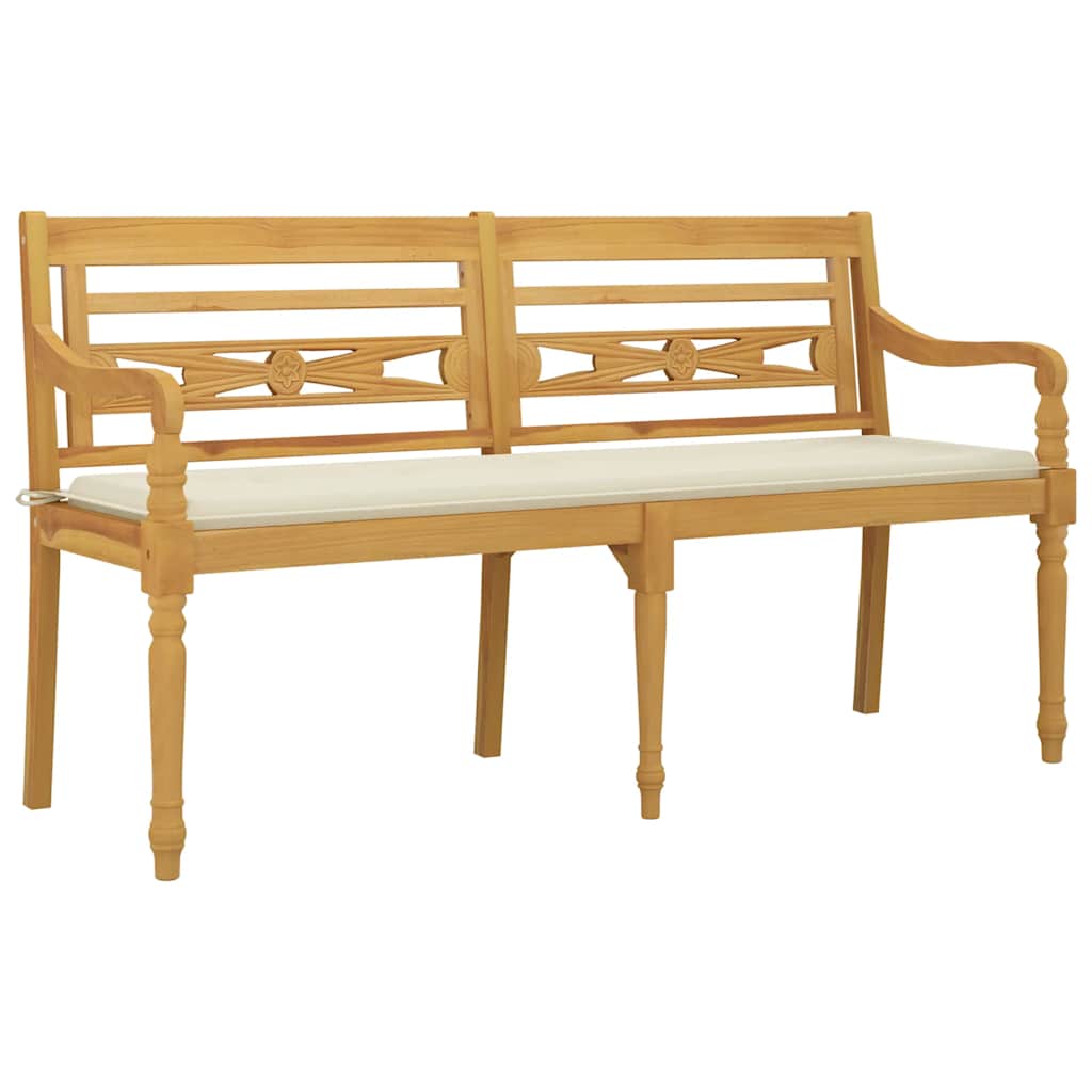 8720286918586_g_en_hd_1 vidaXL Batavia Bench with Cream Cushion 150 cm Solid Wood Teak - Image 3
