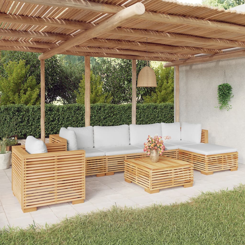 8720286918913_m_en_hd_1 vidaXL 7 Piece Garden Lounge Set with Cushions Solid Wood Teak - Image 1
