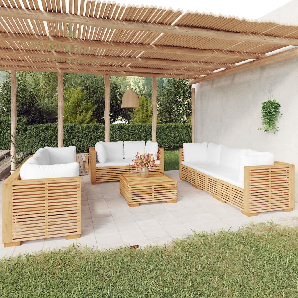 8720286919033_m_en_hd_1 vidaXL 9 Piece Garden Lounge Set with Cushions Solid Wood Teak - Image 1