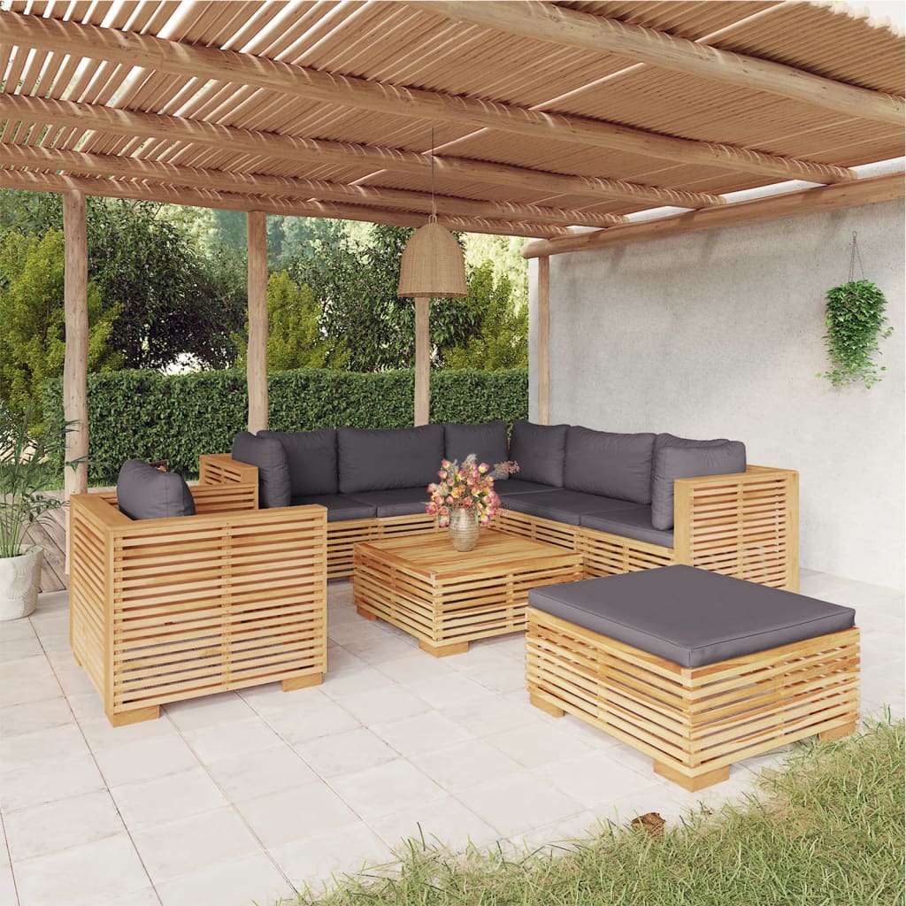 8720286919088_m_en_hd_1 vidaXL 8 Piece Garden Lounge Set with Cushions Solid Teak Wood - Image 1