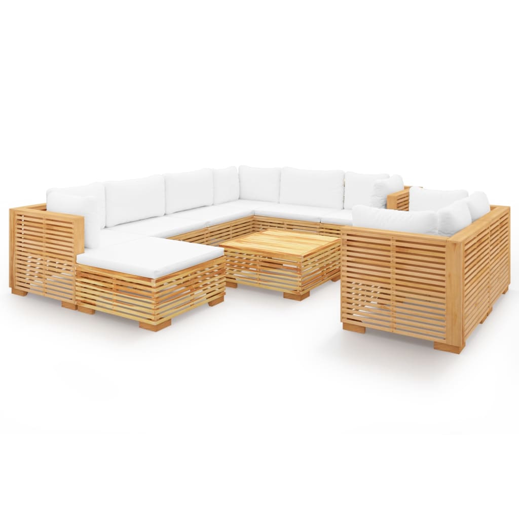8720286919118_a_en_hd_1 vidaXL 10 Piece Garden Lounge Set with Cushions Solid Teak Wood - Image 2