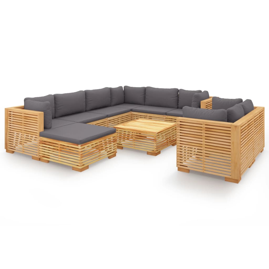 8720286919125_a_en_hd_1 vidaXL 10 Piece Garden Lounge Set with Cushions Solid Teak Wood - Image 2