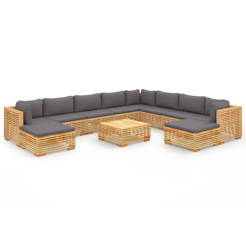 8720286919149_a_en_hd_1 vidaXL 11 Piece Garden Lounge Set with Cushions Solid Teak Wood - Image 2