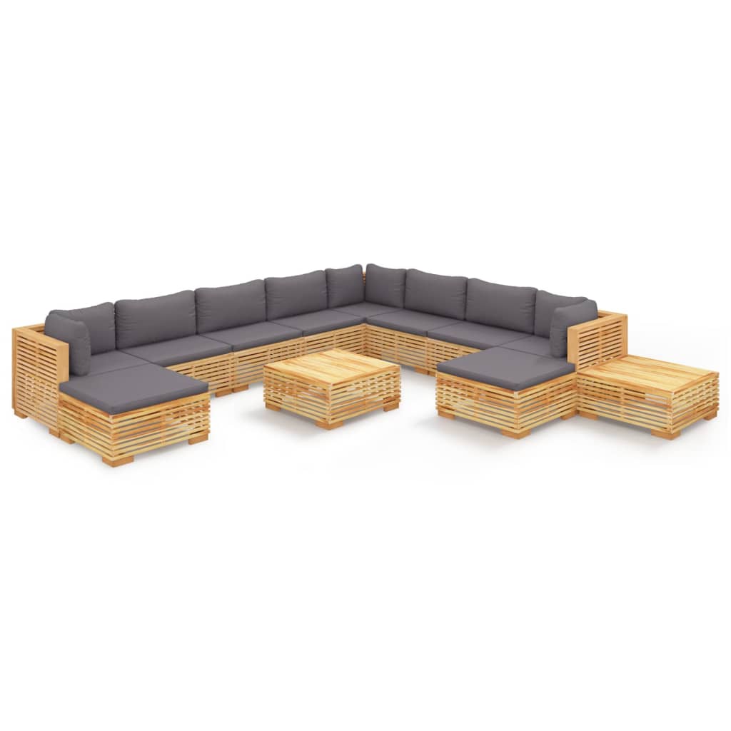 8720286919187_a_en_hd_1 vidaXL 12 Piece Garden Lounge Set with Cushions Solid Teak Wood - Image 2