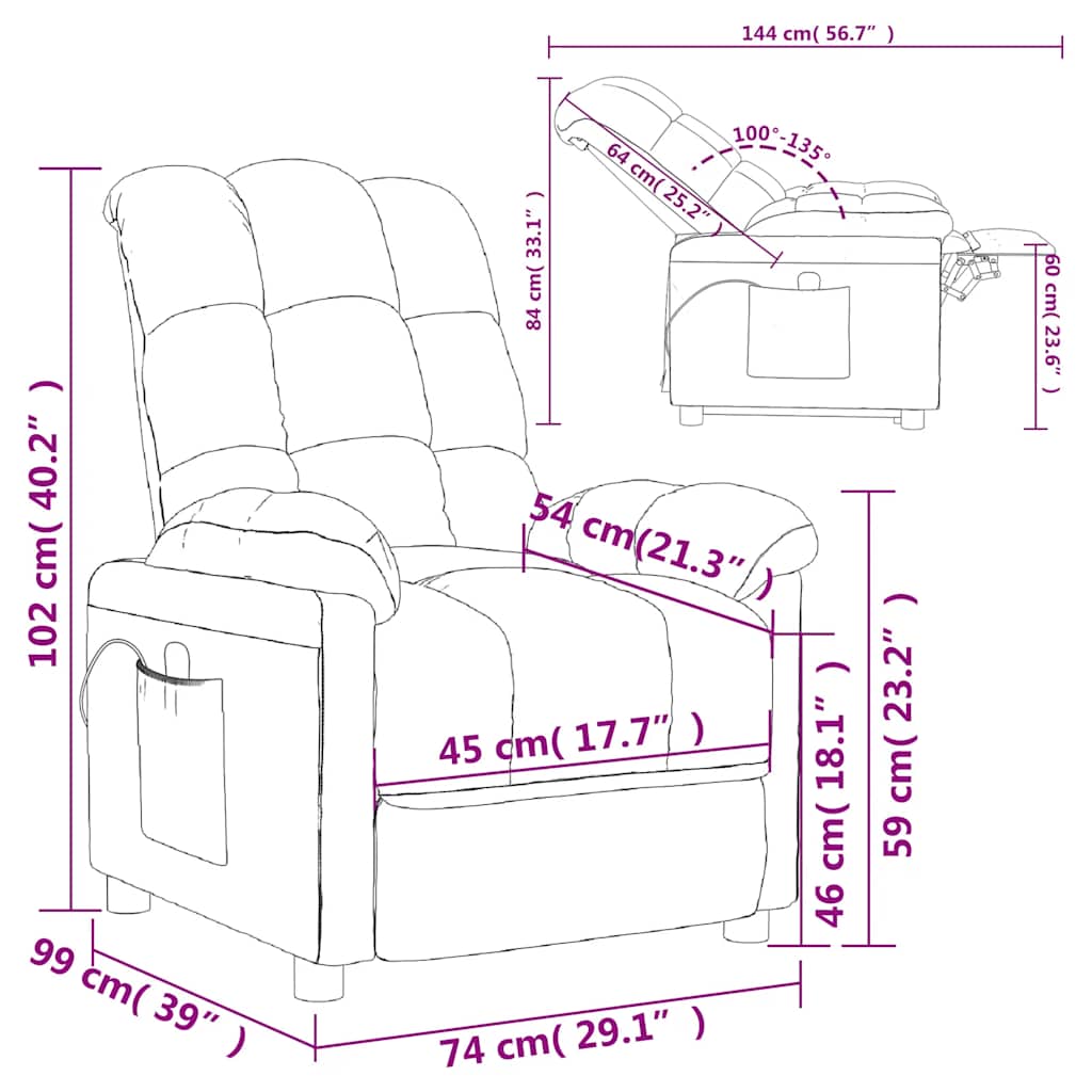 8720286919927_g_en_hd_9 vidaXL Massage Chair Light Grey Fabric - Image 11