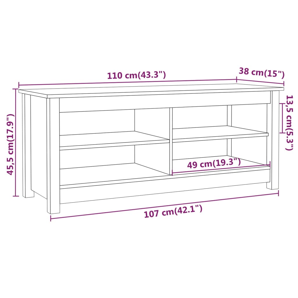 8720286922668_g_en_hd_6 vidaXL Shoe Bench White 110x38x45.5 cm Solid Wood Pine - Image 8