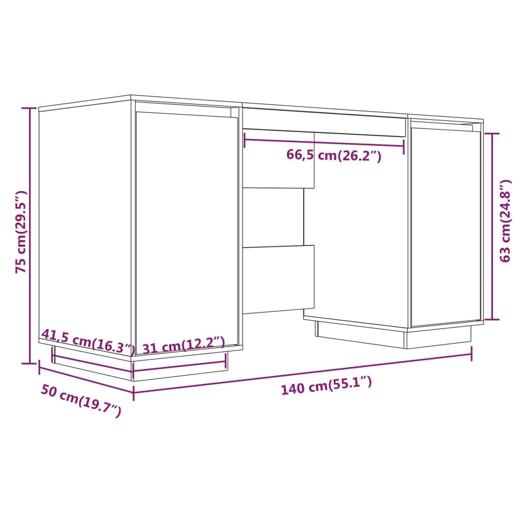 8720286923054_g_en_hd_7 vidaXL Desk 140x50x75 cm Solid Wood Pine - Image 10
