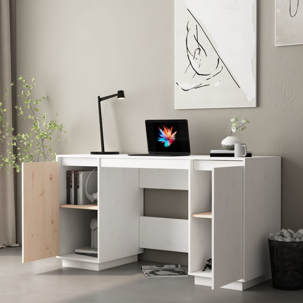 8720286923061_g_en_hd_1 vidaXL Desk White 140x50x75 cm Solid Wood Pine - Image 4