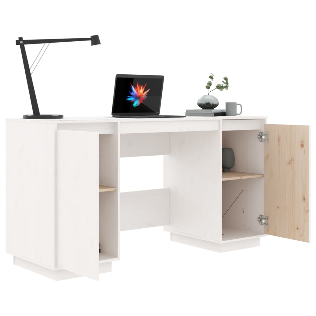8720286923061_g_en_hd_2 vidaXL Desk White 140x50x75 cm Solid Wood Pine - Image 5