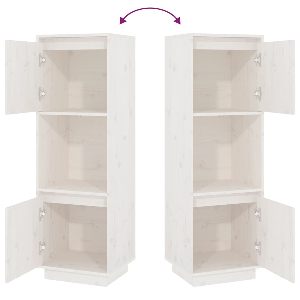 8720286923412_g_en_hd_5 vidaXL Highboard White 38x35x117 cm Solid Wood Pine - Image 8