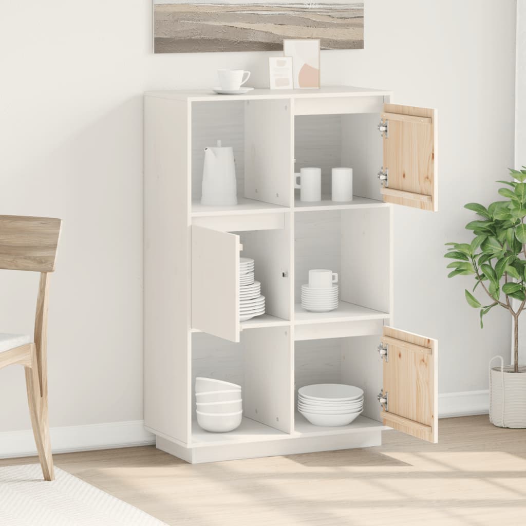 8720286923467_g_en_hd_1 vidaXL Highboard White 74x35x117 cm Solid Wood Pine - Image 4