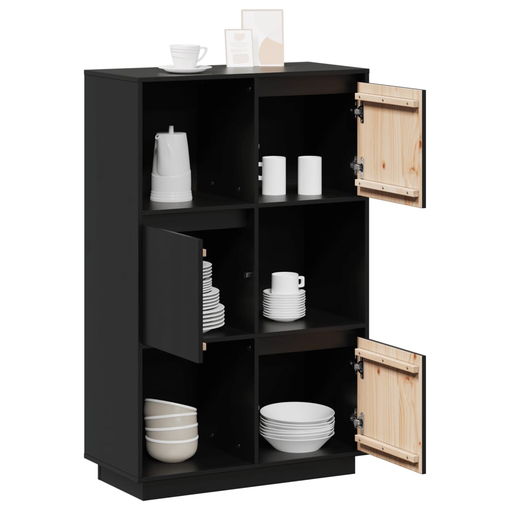 8720286923498_g_en_hd_3 vidaXL Highboard Black 74x35x117 cm Solid Wood Pine - Image 6