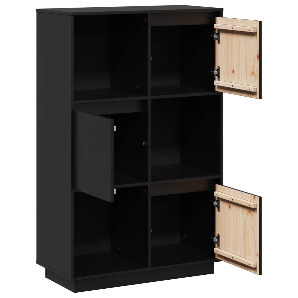 8720286923498_g_en_hd_5 vidaXL Highboard Black 74x35x117 cm Solid Wood Pine - Image 8