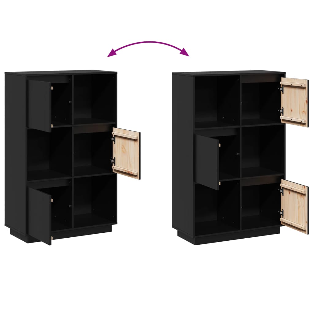 8720286923498_g_en_hd_8 vidaXL Highboard Black 74x35x117 cm Solid Wood Pine - Image 11