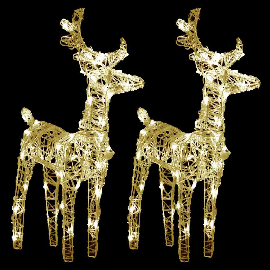 8720286923672_a_en_hd_1 vidaXL Christmas Reindeers 2 pcs Warm White 80 LEDs Acrylic - Image 2