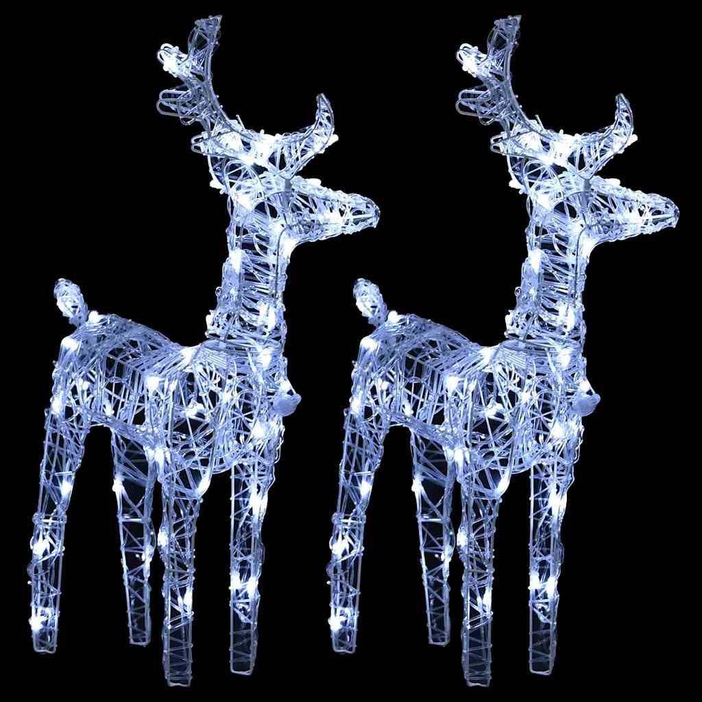 8720286923689_a_en_hd_1 vidaXL Christmas Reindeers 2 pcs Cold White 80 LEDs Acrylic - Image 2