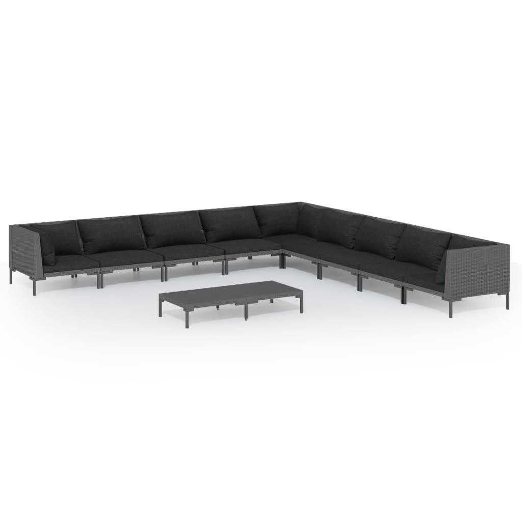 8720286924532_a_en_hd_1 vidaXL 10 Piece Garden Lounge Set with Cushions Poly Rattan Dark Grey - Image 2