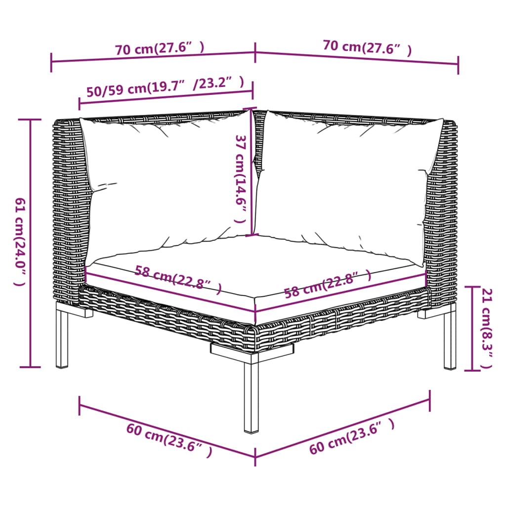 8720286924532_g_en_hd_9 vidaXL 10 Piece Garden Lounge Set with Cushions Poly Rattan Dark Grey - Image 11