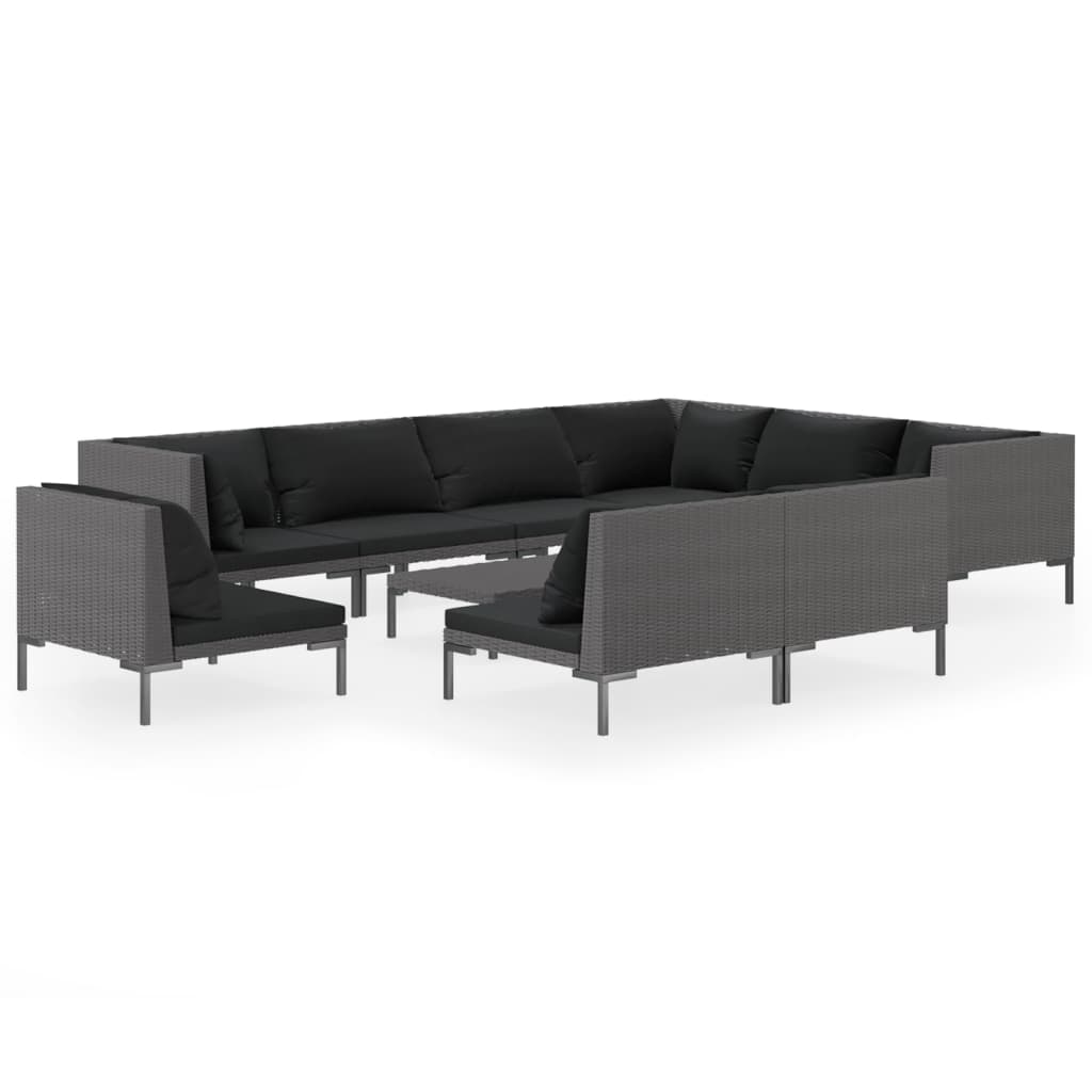 8720286924792_a_en_hd_1 vidaXL 10 Piece Garden Lounge Set with Cushions Poly Rattan Dark Grey - Image 2