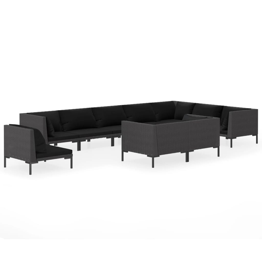 8720286924846_a_en_hd_1 vidaXL 10 Piece Garden Lounge Set with Cushions Poly Rattan Dark Grey - Image 2