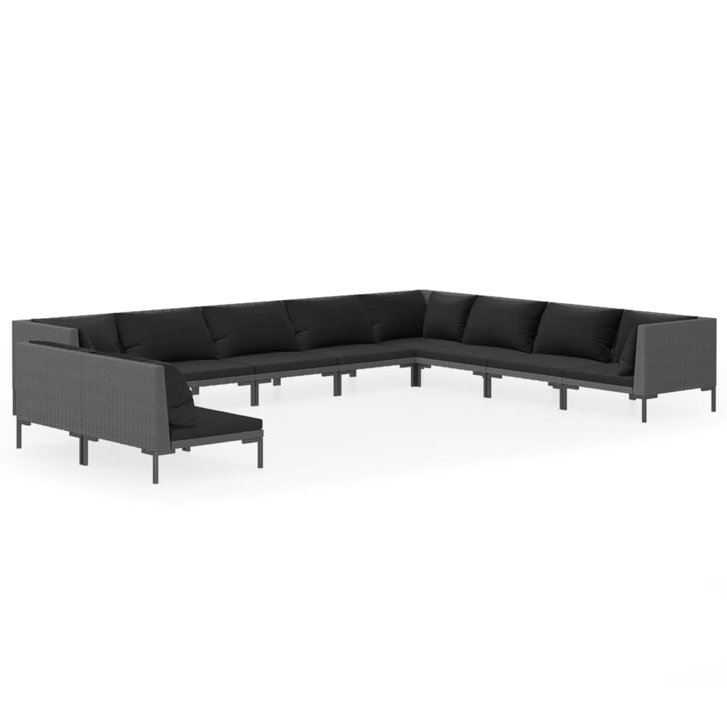 8720286924884_a_en_hd_1 vidaXL 10 Piece Garden Lounge Set with Cushions Poly Rattan Dark Grey - Image 2