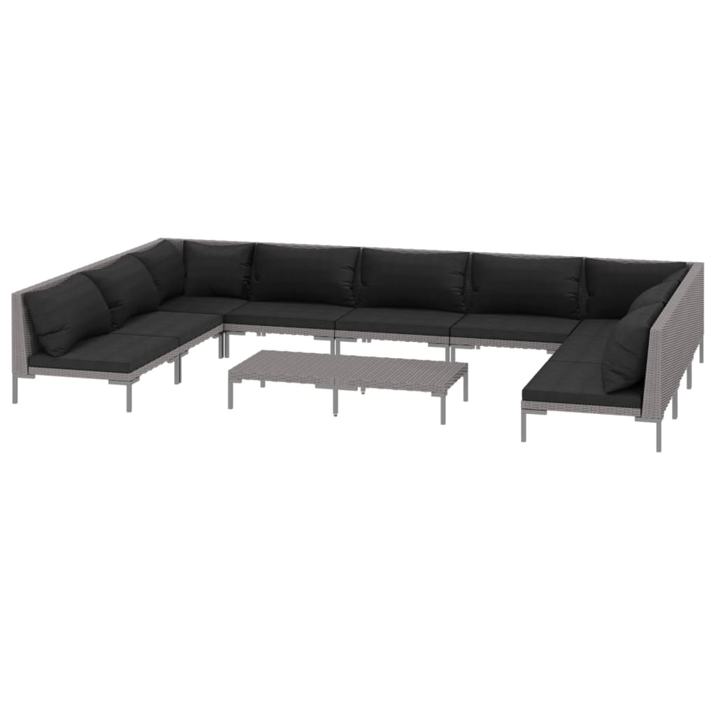 8720286925256_a_en_hd_1 vidaXL 10 Piece Garden Lounge Set with Cushions Poly Rattan Dark Grey - Image 2