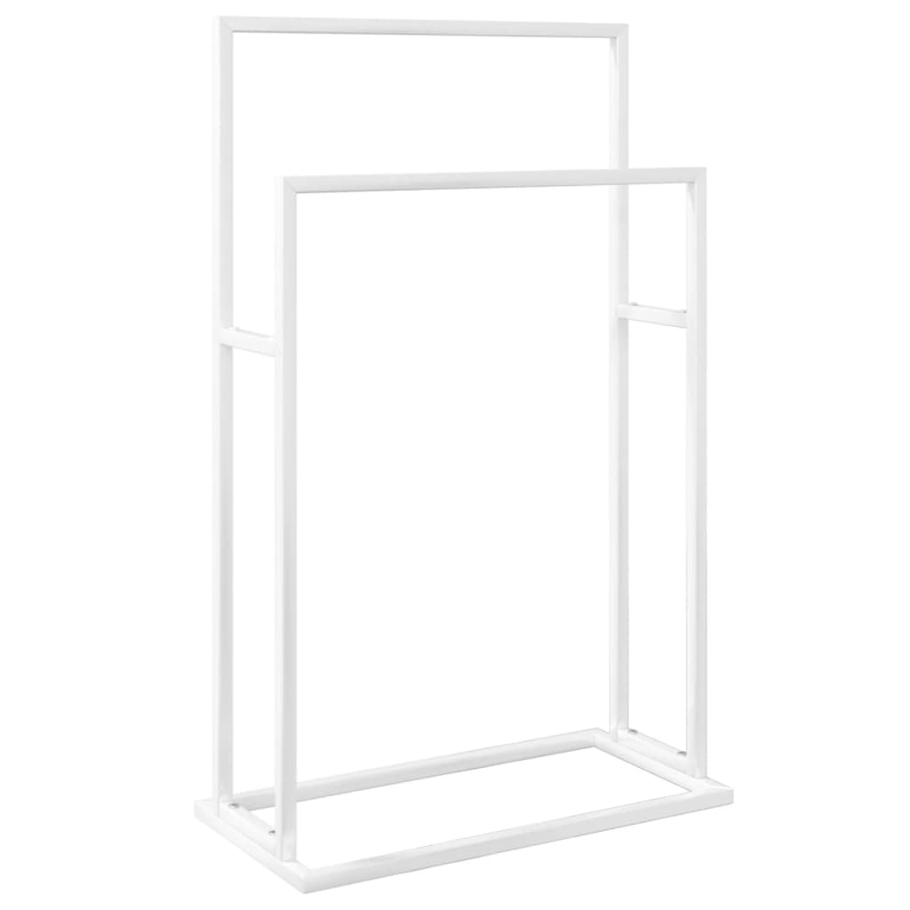 8720286933480_a_en_hd_1 vidaXL Freestanding Towel Rack White 48x24x78.5 cm Iron - Image 2