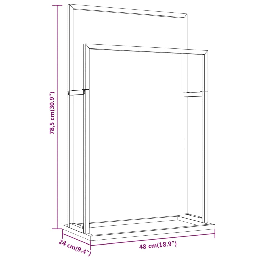 8720286933480_g_en_hd_5 vidaXL Freestanding Towel Rack White 48x24x78.5 cm Iron - Image 7