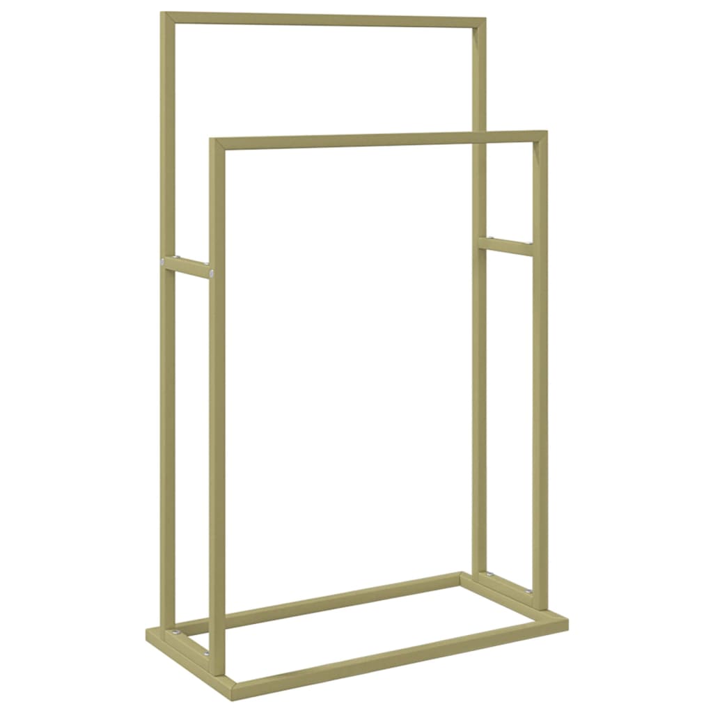 8720286933497_a_en_hd_1 vidaXL Freestanding Towel Rack Gold 48x24x78.5 cm Iron - Image 2