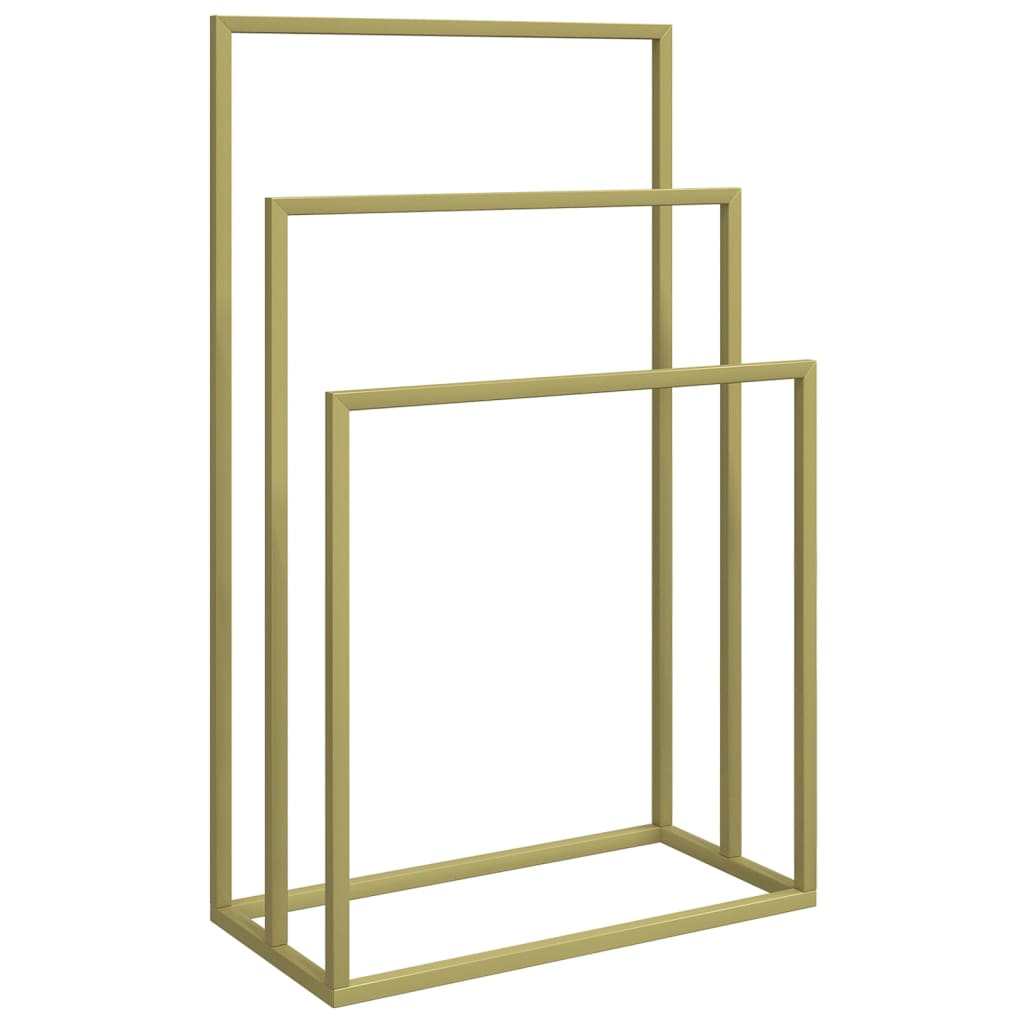 8720286933527_a_en_hd_1 vidaXL Freestanding Towel Rack Gold 48x24x79 cm Iron - Image 2