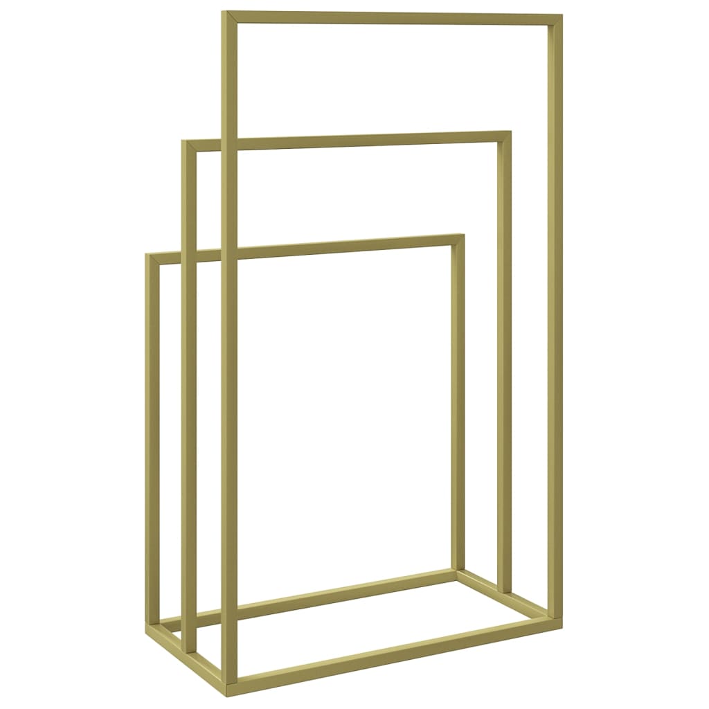 8720286933527_g_en_hd_3 vidaXL Freestanding Towel Rack Gold 48x24x79 cm Iron - Image 5