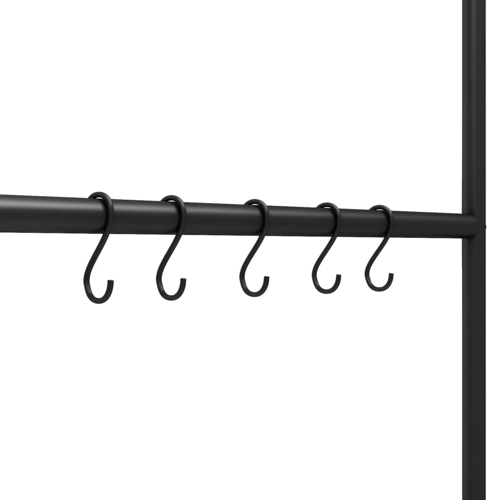 8720286933749_g_en_hd_3 vidaXL Towel Rack Ladder with 5 Tiers Black 58x175 cm Iron - Image 5