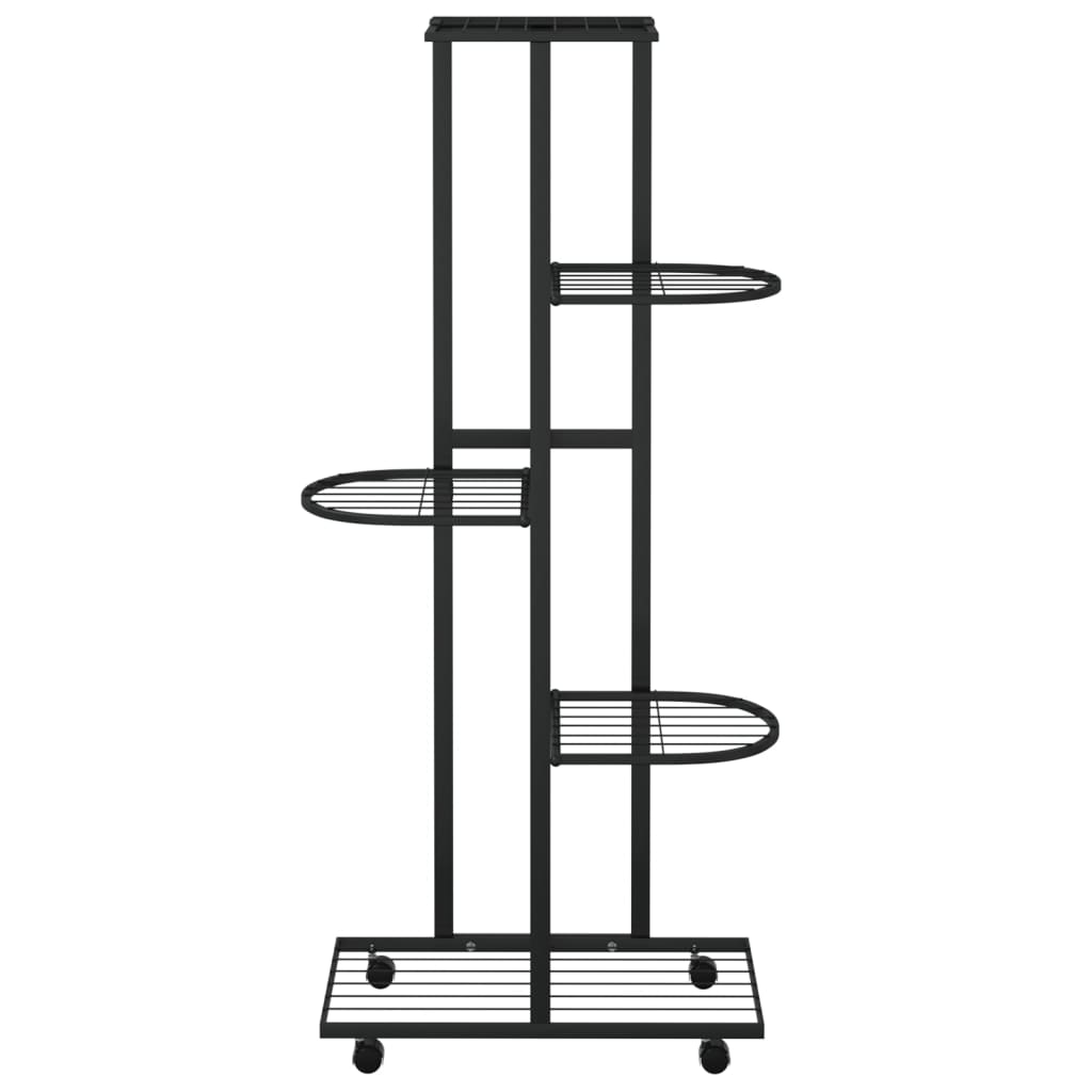 8720286933770_g_en_hd_1 vidaXL 5-Floor Flower Stand with Wheels 44x23x100 cm Black Iron - Image 3