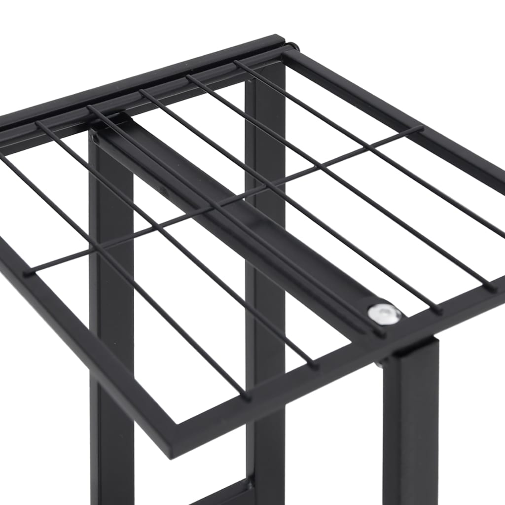8720286933770_g_en_hd_4 vidaXL 5-Floor Flower Stand with Wheels 44x23x100 cm Black Iron - Image 6