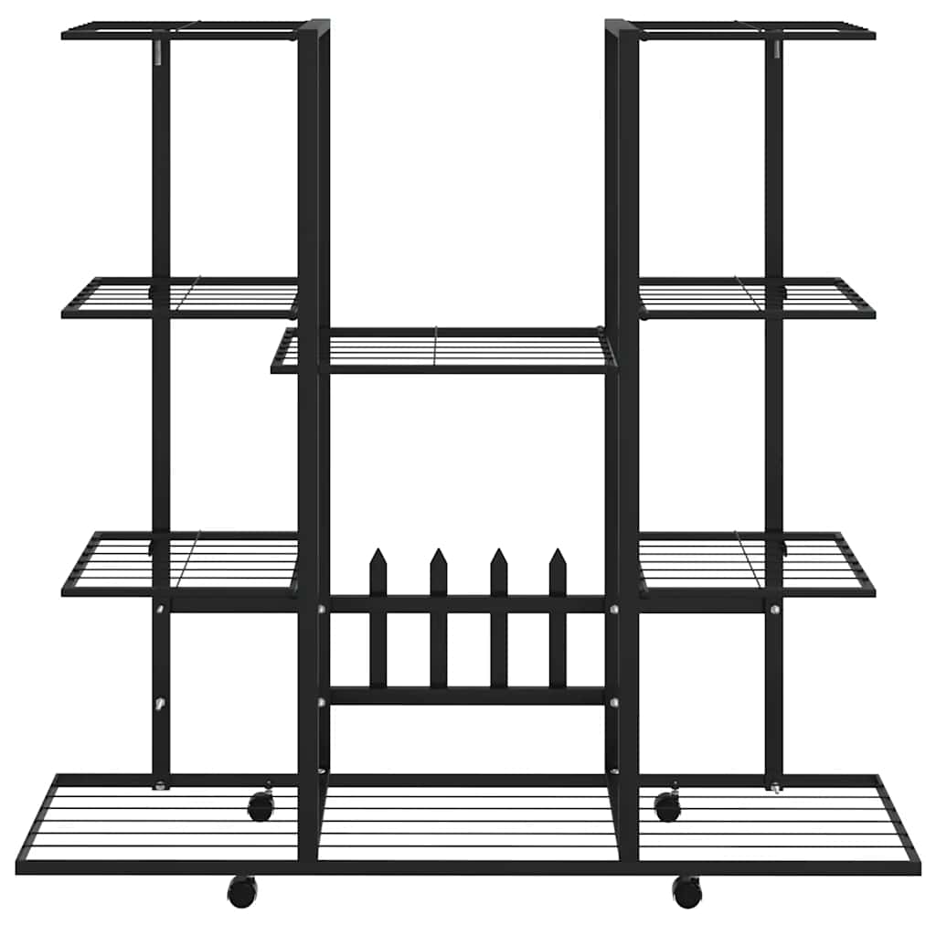 8720286933817_g_en_hd_1 vidaXL Flower Stand with Wheels 94.5x24.5x91.5 cm Black Iron - Image 3
