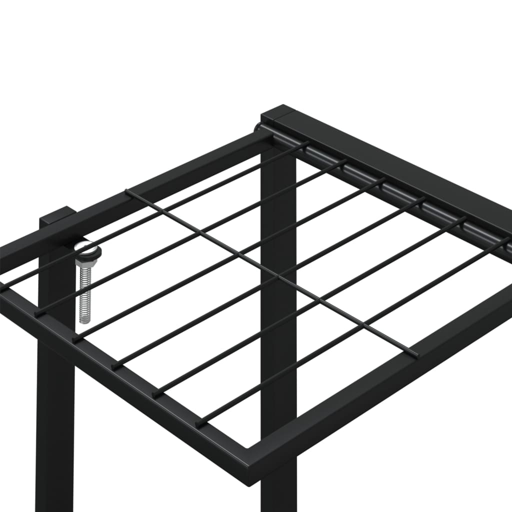 8720286933817_g_en_hd_4 vidaXL Flower Stand with Wheels 94.5x24.5x91.5 cm Black Iron - Image 6
