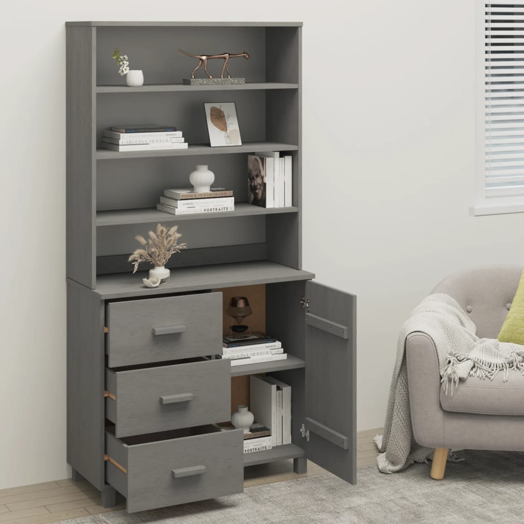 8720286942772_g_en_hd_1 vidaXL Highboard "HAMAR" Solid Wood Pine Light Grey - Image 4