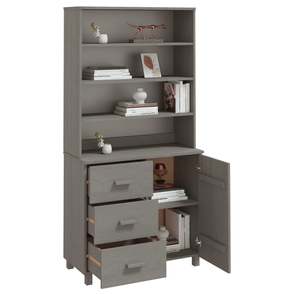 8720286942772_g_en_hd_2 vidaXL Highboard "HAMAR" Solid Wood Pine Light Grey - Image 5