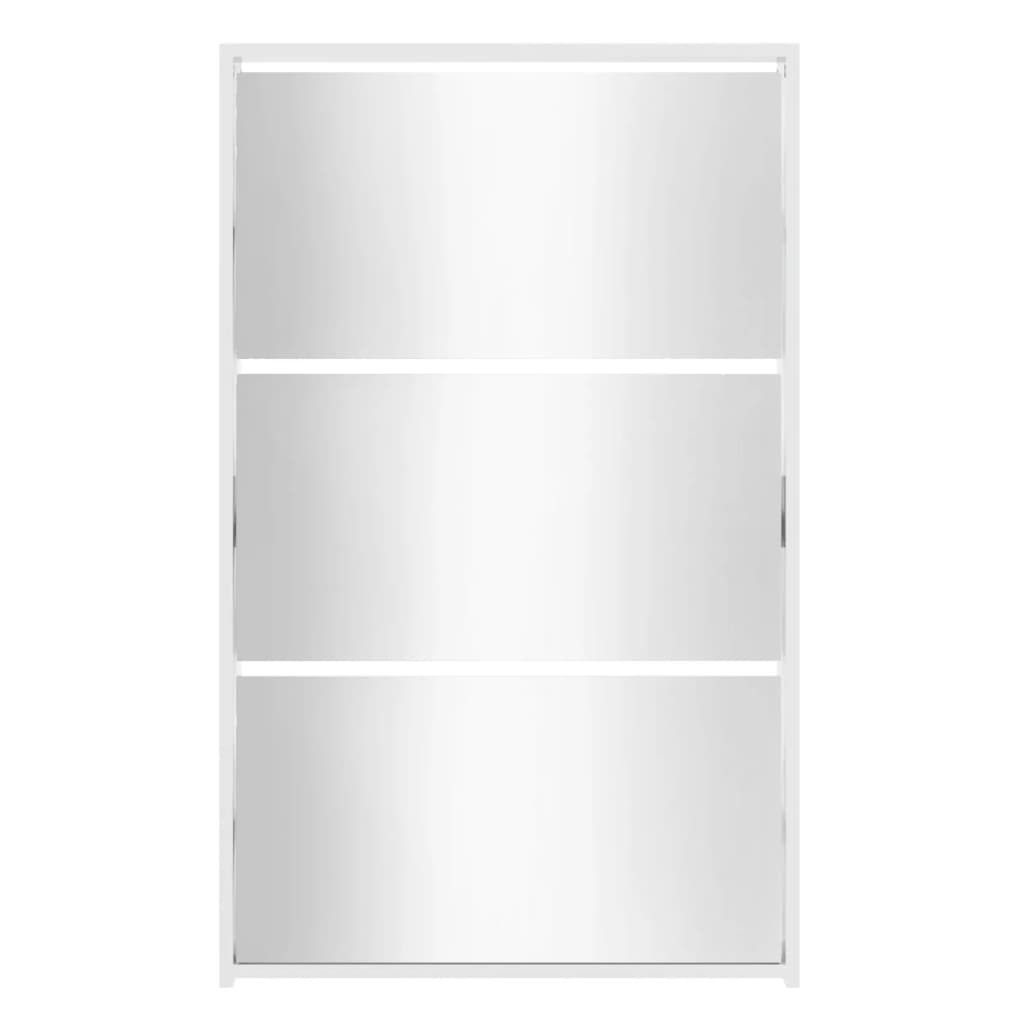 8720286946084_g_en_hd_2 vidaXL Shoe Cabinet with Mirror 3-Layer High Gloss White 63x17x102.5 cm - Image 5