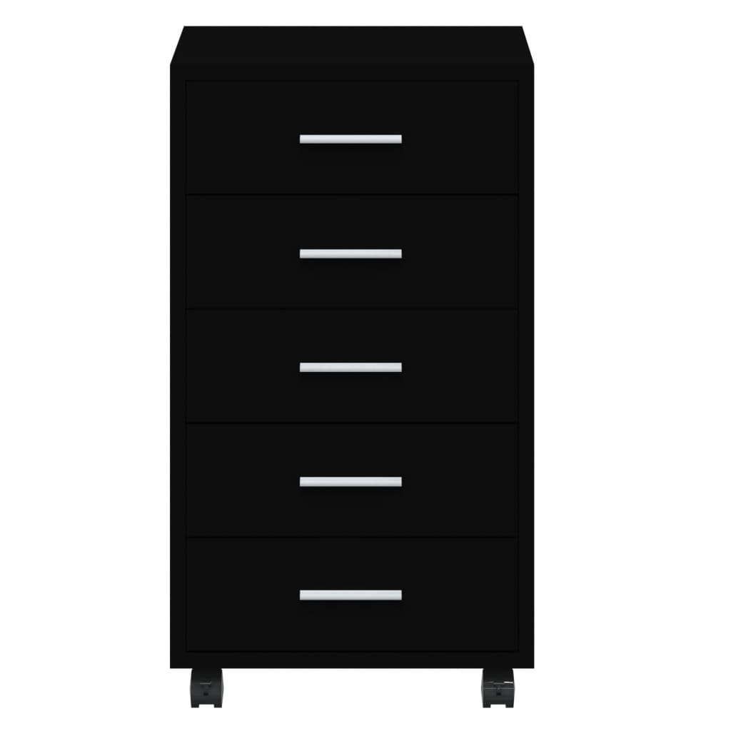 8720286946428_g_en_hd_4 vidaXL Drawer Cabinet with Castors Black Engineered Wood - Image 6