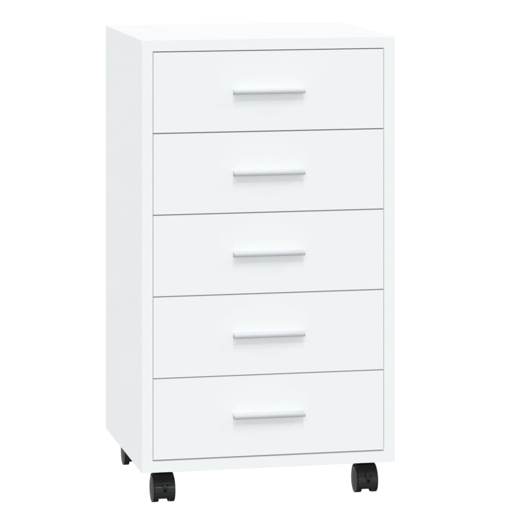 8720286946442_a_en_hd_1 vidaXL Drawer Cabinet with Castors High Gloss White Engineered Wood - Image 2