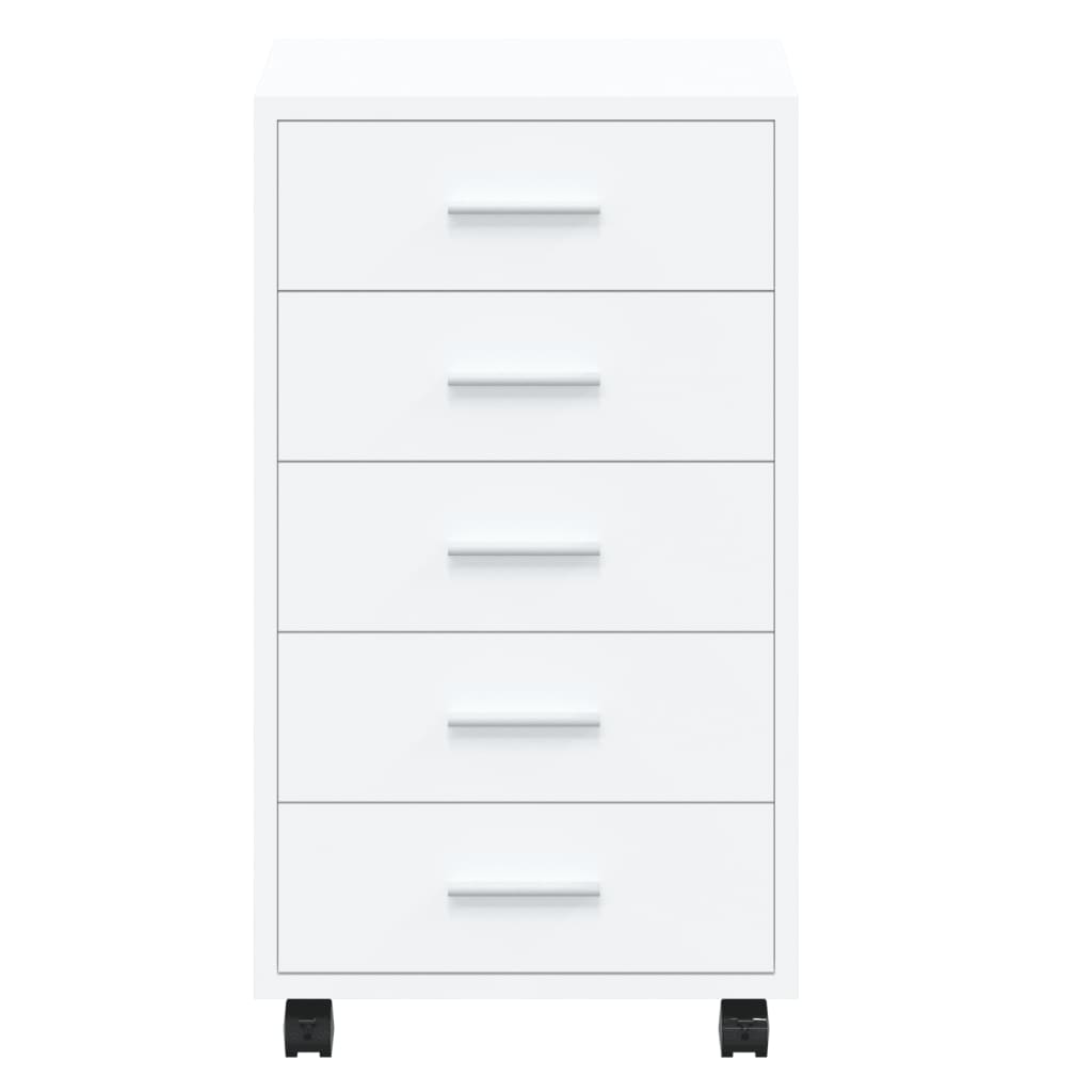 8720286946442_g_en_hd_4 vidaXL Drawer Cabinet with Castors High Gloss White Engineered Wood - Image 6