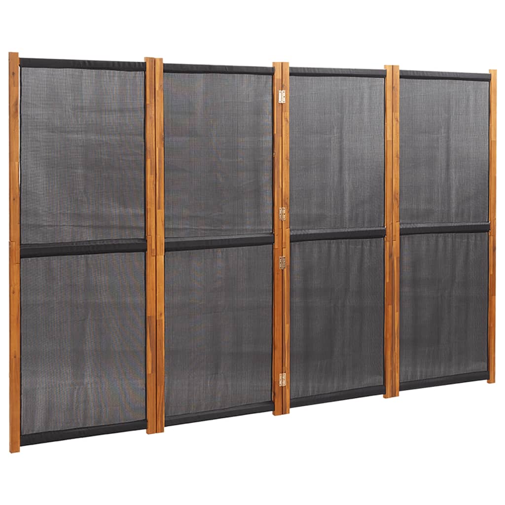 8720286946510_a_en_hd_1 vidaXL 4-Panel Room Divider Black 280x180 cm - Image 2