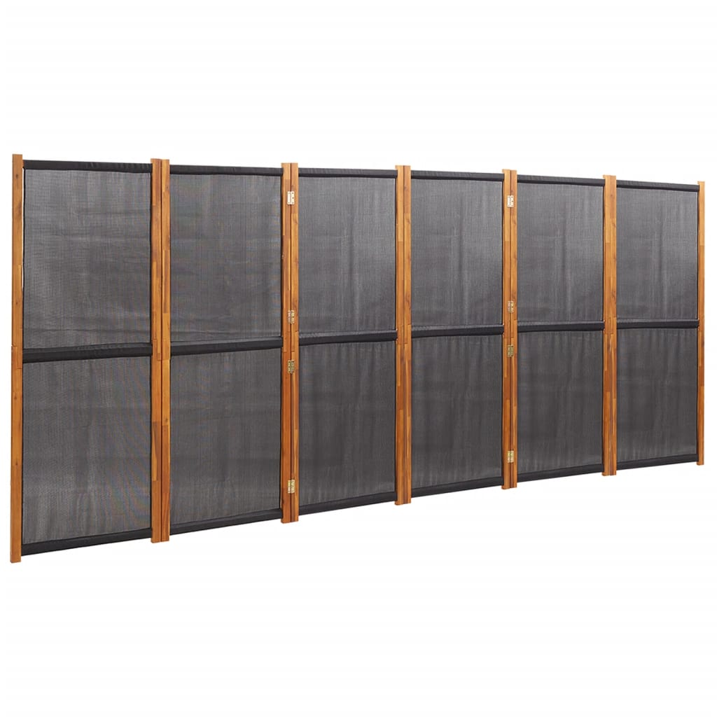 8720286946534_a_en_hd_1 vidaXL 6-Panel Room Divider Black 420x180 cm - Image 2