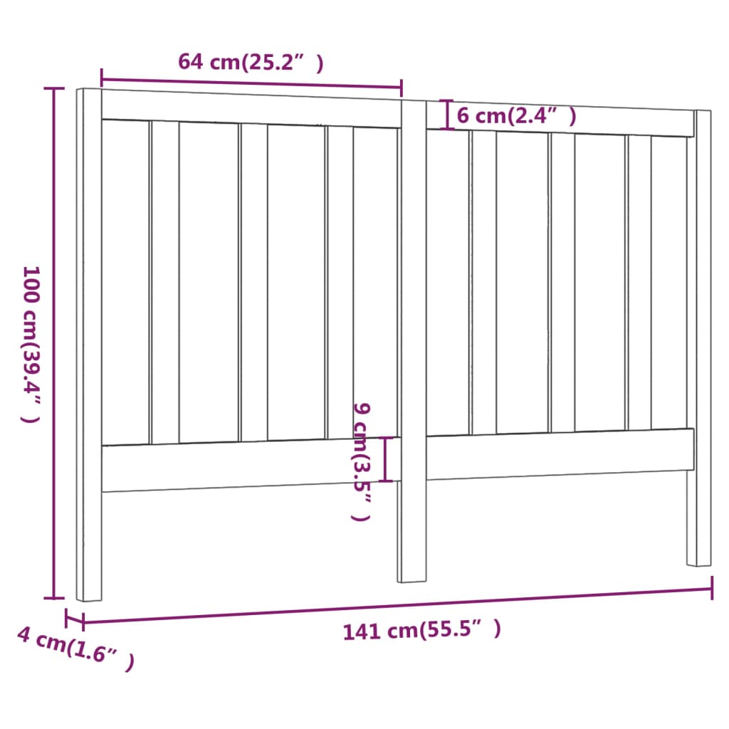 8720286947296_g_en_hd_4 vidaXL Bed Headboard White 141 cm Solid Wood Pine - Image 6