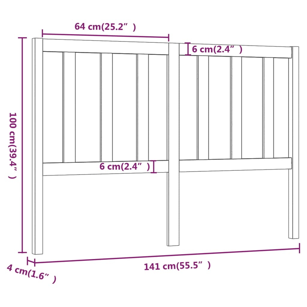 8720286947791_g_en_hd_4 vidaXL Bed Headboard White 141 cm Solid Wood Pine - Image 6