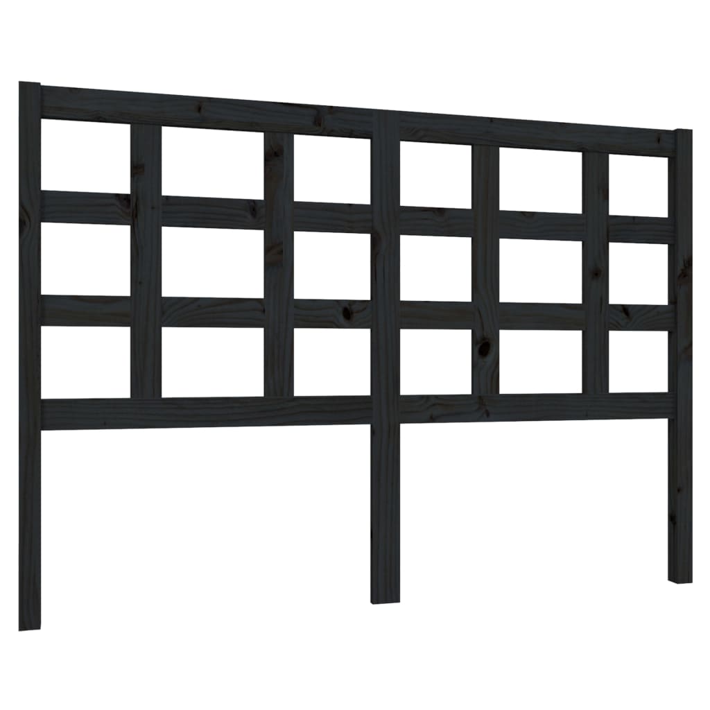 8720286949320_a_en_hd_1 vidaXL Bed Headboard Black 140.5 cm Solid Wood Pine - Image 2